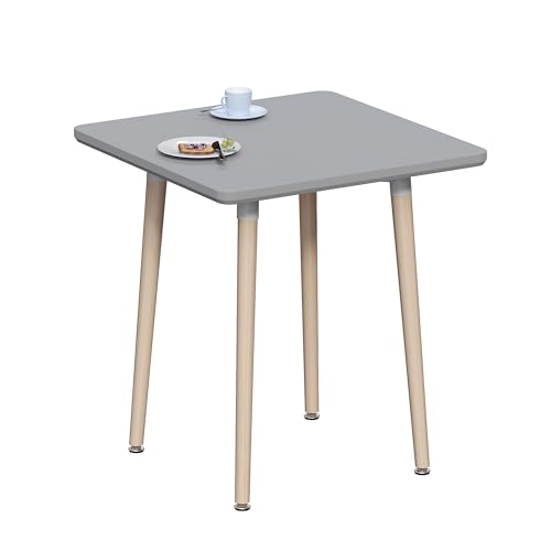 Vida Designs Batley Quadratischer Esstisch mit Beinen aus massivem Buchenholz, modernes Esszimmer (Grau, 2-Sitzer) von Vida Designs