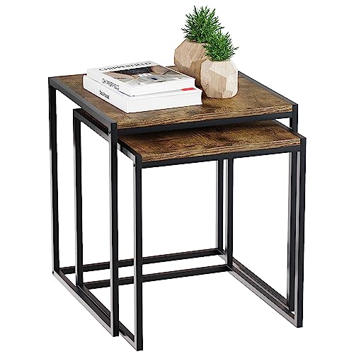 Vida Designs Brooklyn Beistelltische, Dunkles Holz, Nest of 2 Tables von Vida Designs