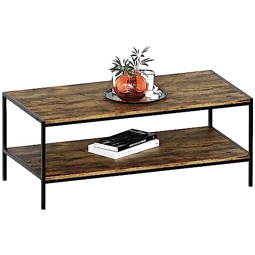 Vida Designs Brooklyn Couchtisch, Holzwerkstoff, Dark Wood, H 40 x W 100 x D 50 cm von Vida Designs