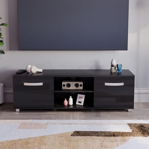 Vida Designs Cosmo TV-Schrank mit 2 Türen, modern, glänzend, matt, MDF, Wohnzimmerschrank, Media-Ständer, Möbel, Schwarz, 120 cm Vida Designs Cosmo TV-Schrank mit 2 Türen, modern, glänzend, matt, MDF, Wohnzimmerschrank, Media-Ständer, Möbel, Schwarz, 120 cm von Vida Designs