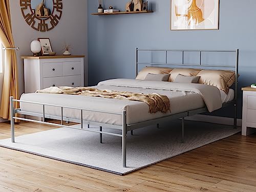 Vida Designs Dorset Doppelbett, Silber, Zweifach (135 x 190 cm) von Vida Designs