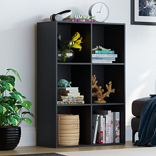 Vida Designs Durham Cube Bücherregal Aufbewahrung Organizer Wohnzimmer Bücherregal Home Office Möbel (6 Würfel, Schwarz) von Vida Designs