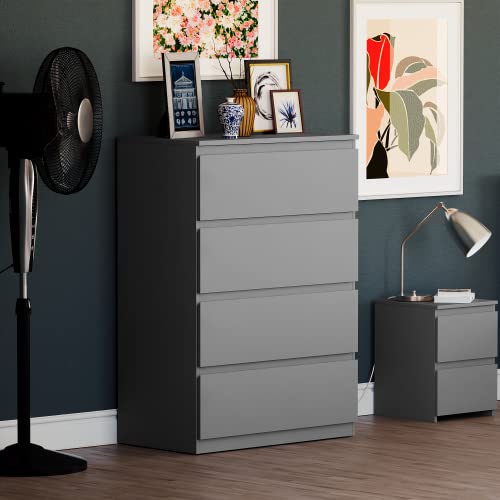 Vida Designs Kommode Denver, Grau, 4 Drawer von Vida Designs