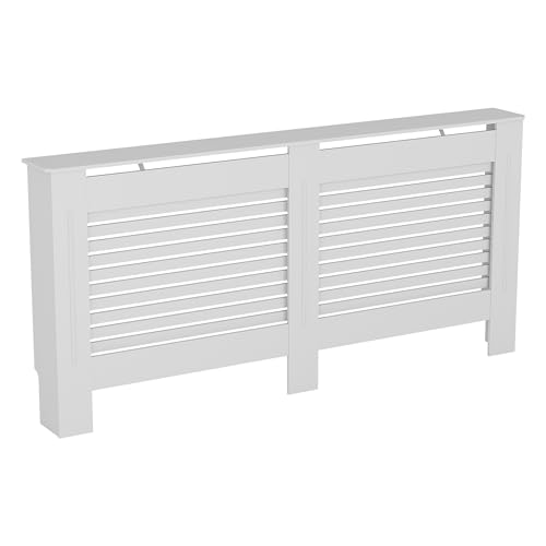 Vida Designs Milton Heizkörperabdeckung, weißer, moderner MDF-lackierter Schrank, extra groß von Vida Designs