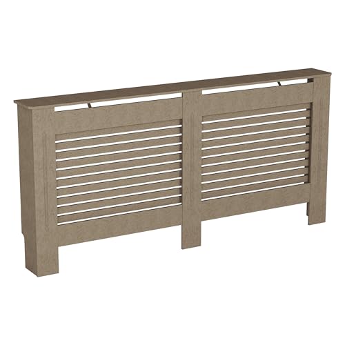 Vida Designs Milton Heizkörperabdeckung, moderner, unlackierter Schrank aus mitteldichter Faserplatte, extra groß von Vida Designs