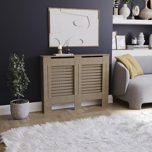 Vida Designs Milton Heizkörperabdeckung, unlackiert, Moderne, unlackierte MDF-Abdeckung, mittelgroß von Vida Designs