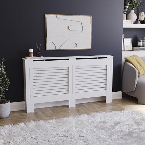Vida Designs Milton Heizkörper, weiß Moderner MDF lackiert, Schrank, Groß von Vida Designs