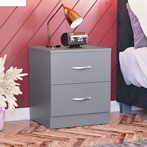 Vida Designs Nachttischkommode, Grau, H 47 x W 40 x D 36 cm Aprox Vida Designs Nachttischkommode, Grau, H 47 x W 40 x D 36 cm Aprox von Vida Designs
