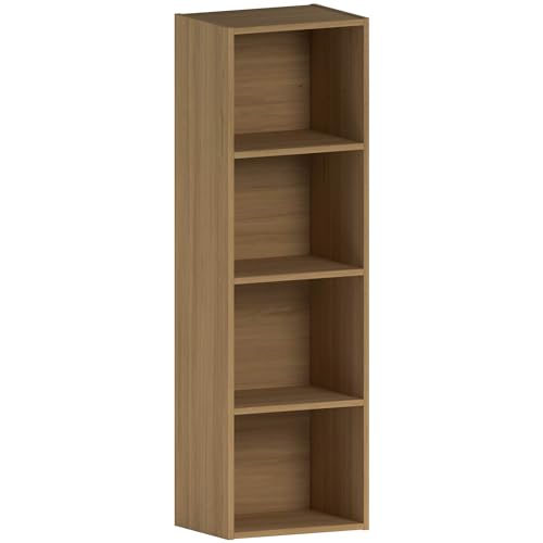 Vida Designs Oxford Bücherregal mit 4 Ebenen, würfelförmig, weiß, Holz-Regaleinheit für Büro, Wohnzimmermöbel von Vida Designs