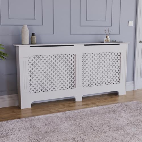 Vida Designs Oxford Heizkörper Hülle Weiß Traditionelle MDF lackiert, Schrank, extra groß von Vida Designs