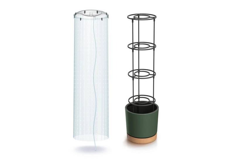 VidaAtHome.de Anzuchttopf Tomaten Anzuchttopf HOME GROWER 30er mit Tomaten-Haube (Spar-Set, 1x Anzuchttopf HOME GROWER 30er, 1x Tomaten-Haube), Mit Rankgestell, integriertem Wasserreservoir und Pflanzeinsatz von VidaAtHome.de