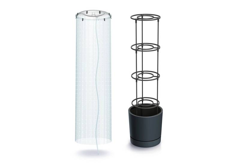 VidaAtHome.de Anzuchttopf Tomaten Anzuchttopf HOME GROWER 40er mit Tomaten-Haube (Spar-Set, 1x Anzuchttopf HOME GROWER 40er, 1x Tomaten-Haube), Mit Rankgestell, integriertem Wasserreservoir und Pflanzeinsatz von VidaAtHome.de