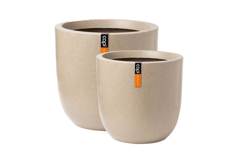 VidaAtHome.de Blumentopf CAPI Pflanzgefäße-Set WASTE SMOOTH ø 35er & 43er (Spar-Set, 1x Pflanzgefäß WASTE SMOOTH 35er, 1x Pflanzgefäß WASTE SMOOTH 43er), Frost- & UV-beständig, mit Isolationsschicht von VidaAtHome.de