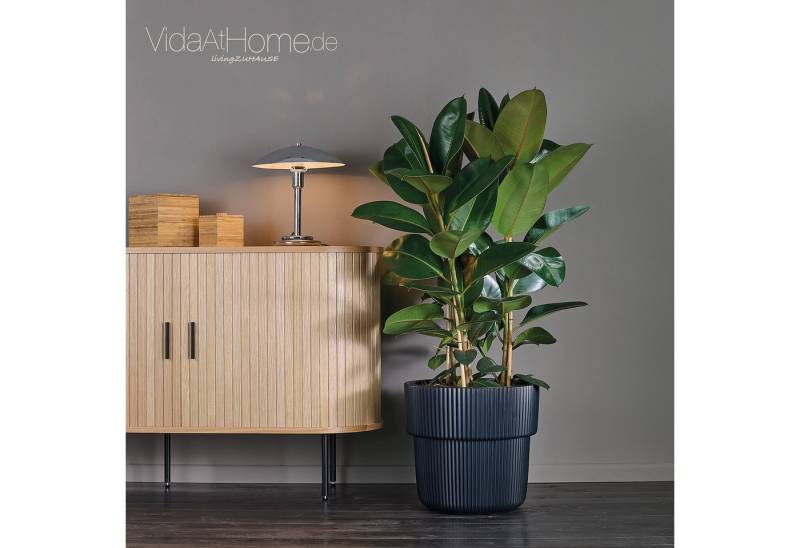 VidaAtHome.de Blumentopf Design-Pflanzgefäß VYLU ø 40er, Modernes Rillendesign, mit praktischem Pflanzeinsatz von VidaAtHome.de