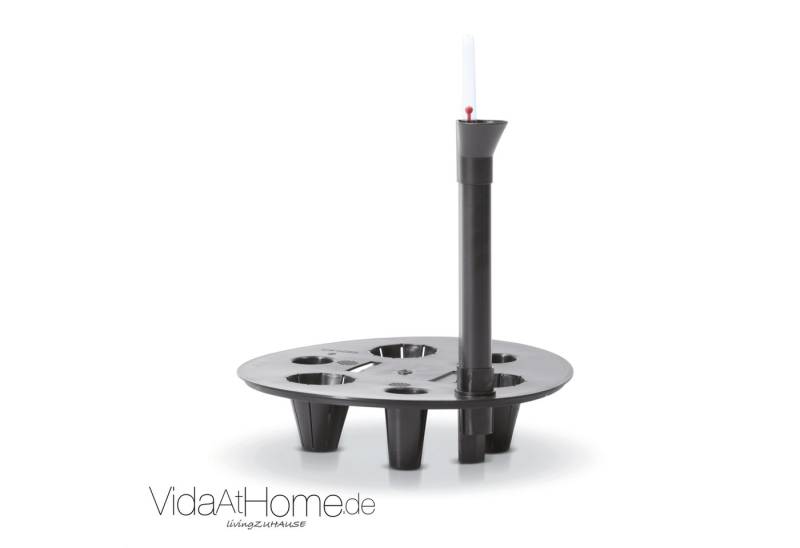 VidaAtHome.de Blumentopf Design-Pflanzgefäß VYLU ø 40er mit Bewässerungseinsatz, Modernes Rillendesign, mit Pflanzeinsatz und Bewässerungseinsatz von VidaAtHome.de