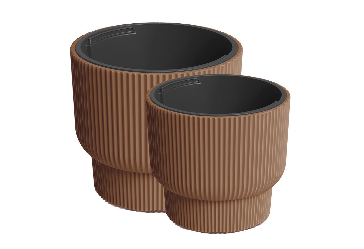 VidaAtHome.de Blumentopf Design-Pflanzgefäße-Set ULEY (2er Set) (Spar-Set, 1x Design-Pflanzgefäß ULEY 30, 1x Design-Pflanzgefäß ULEY 40) von VidaAtHome.de