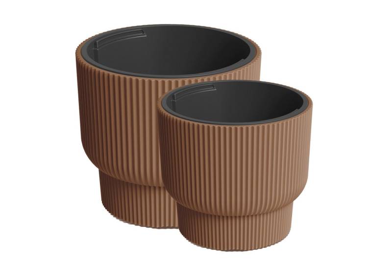 VidaAtHome.de Blumentopf Design-Pflanzgefäße-Set ULEY (2er Set) (Spar-Set, 1x Design-Pflanzgefäß ULEY 30, 1x Design-Pflanzgefäß ULEY 40) von VidaAtHome.de
