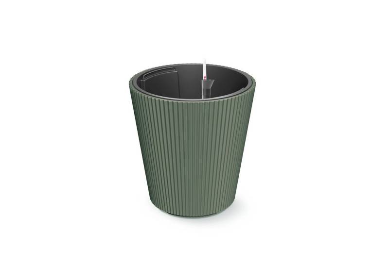VidaAtHome.de Blumentopf Design-Pflanztopf BRYA ø 30er mit Bewässerungseinsatz, In modernem Rillendesign, mit Bewässerungseinsatz von VidaAtHome.de