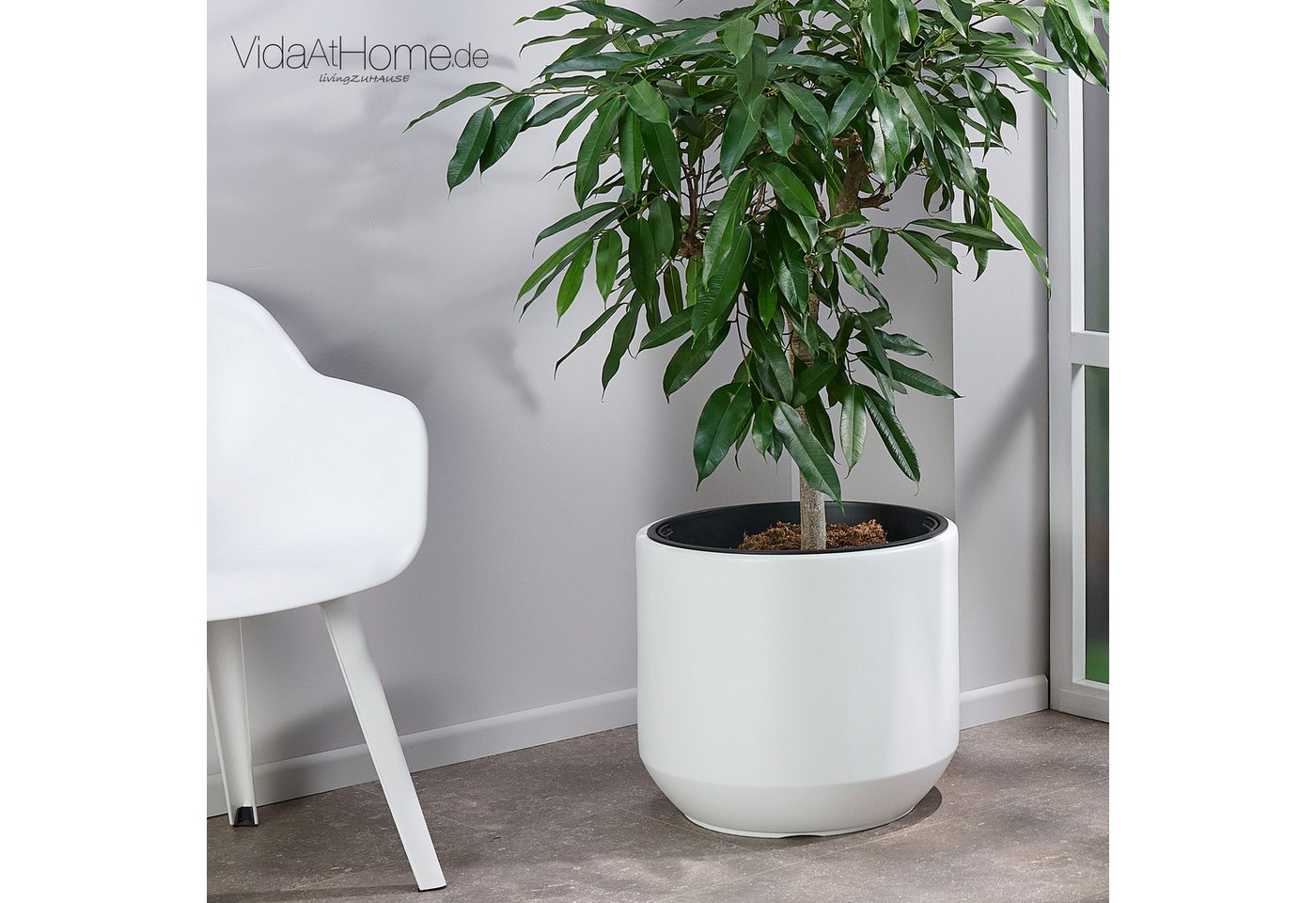 VidaAtHome.de Blumentopf Pflanzgefäß HERA ø 47er, Pflanztopf mit Pflanzeinsatz in modernem Design VidaAtHome.de Blumentopf Pflanzgefäß HERA ø 47er, Pflanztopf mit Pflanzeinsatz in modernem Design von VidaAtHome.de
