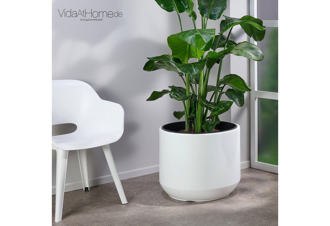 VidaAtHome.de Blumentopf Pflanzgefäß HERA ø 57er, Großer Pflanztopf mit Pflanzeinsatz in modernem Design VidaAtHome.de Blumentopf Pflanzgefäß HERA ø 57er, Großer Pflanztopf mit Pflanzeinsatz in modernem Design von VidaAtHome.de