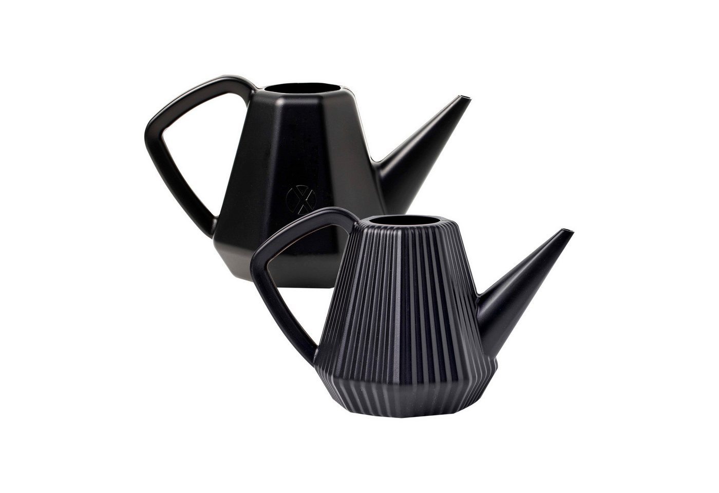 VidaAtHome.de Gießkanne CAPI Gießkannen-Set DOPPIO Groove & Smooth (Spar-Set, 1x DOPPIO Groove, 1x DOPPIO Smooth), Zwei moderne Gießkannen aus hochwertigem Kunststoff von VidaAtHome.de