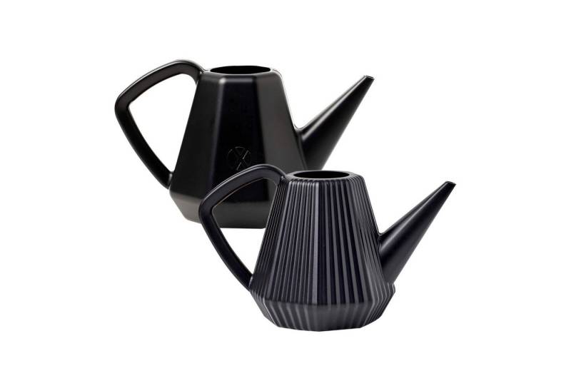 VidaAtHome.de Gießkanne CAPI Gießkannen-Set DOPPIO Groove & Smooth (Spar-Set, 1x DOPPIO Groove, 1x DOPPIO Smooth), Zwei moderne Gießkannen aus hochwertigem Kunststoff von VidaAtHome.de