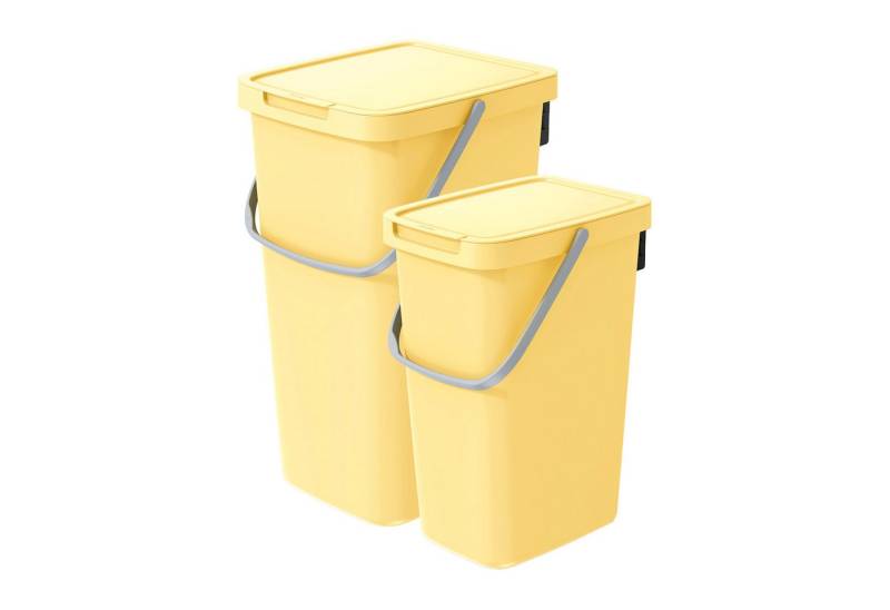 VidaAtHome.de Mülleimer Q-SYSTEMA Abfalleimer-Set 12 Liter + 25 Liter von VidaAtHome.de