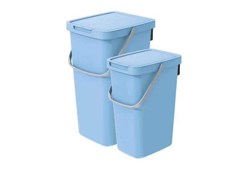 VidaAtHome.de Mülleimer Q-SYSTEMA Abfalleimer-Set 12 Liter + 25 Liter von VidaAtHome.de