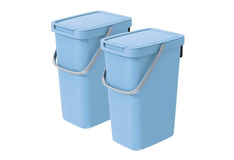 VidaAtHome.de Mülleimer Q-SYSTEMA Abfalleimer-Set 2 x 12 Liter von VidaAtHome.de