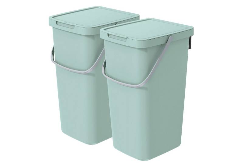 VidaAtHome.de Mülleimer Q-SYSTEMA Abfalleimer-Set 2 x 25 Liter von VidaAtHome.de