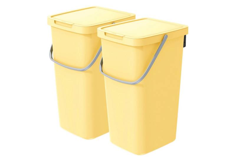 VidaAtHome.de Mülleimer Q-SYSTEMA Abfalleimer-Set 2 x 25 Liter von VidaAtHome.de