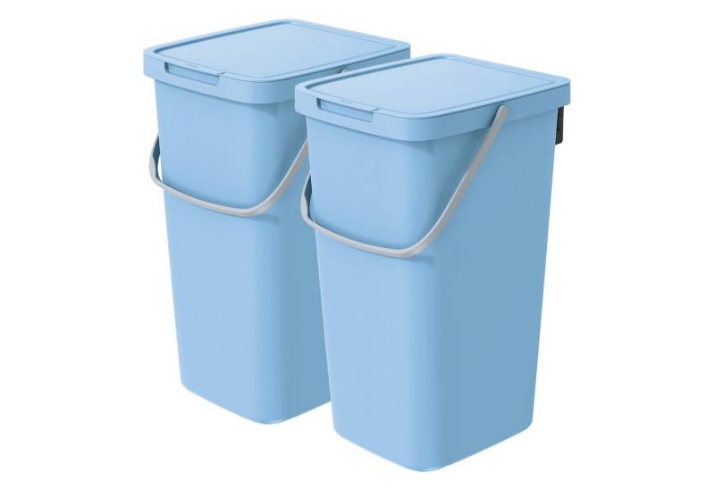 VidaAtHome.de Mülleimer Q-SYSTEMA Abfalleimer-Set 2 x 25 Liter von VidaAtHome.de