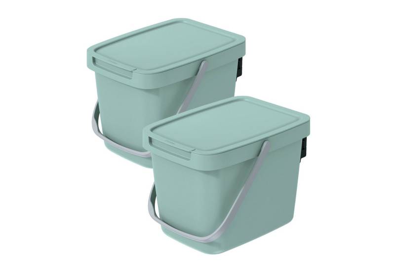 VidaAtHome.de Mülleimer Q-SYSTEMA Abfalleimer-Set 2 x 6 Liter von VidaAtHome.de