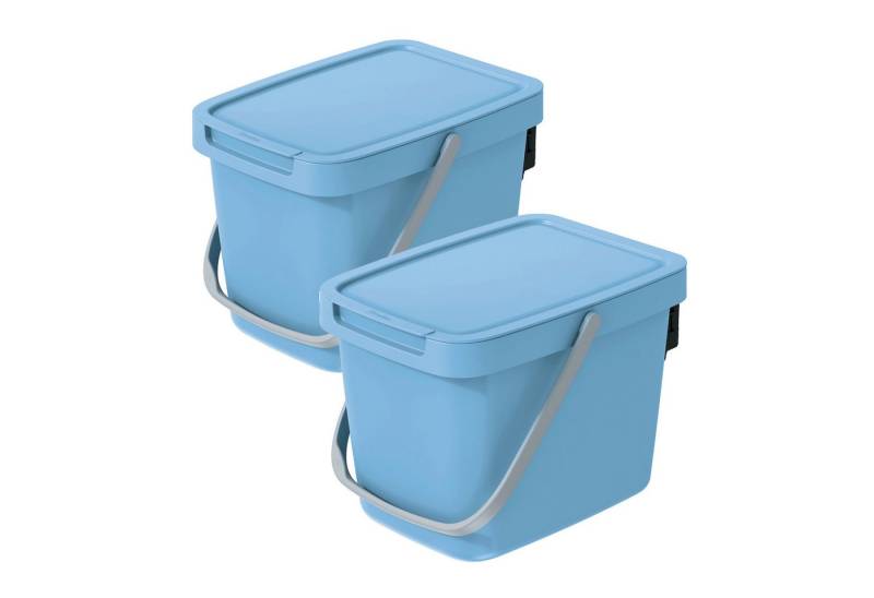 VidaAtHome.de Mülleimer Q-SYSTEMA Abfalleimer-Set 2 x 6 Liter von VidaAtHome.de