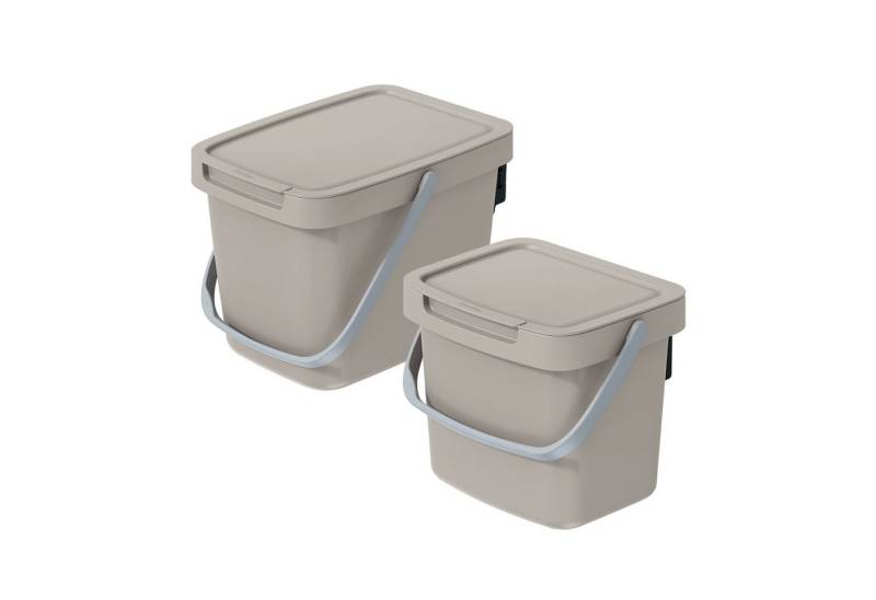 VidaAtHome.de Mülleimer Q-SYSTEMA Abfalleimer-Set 3 Liter + 6 Liter von VidaAtHome.de