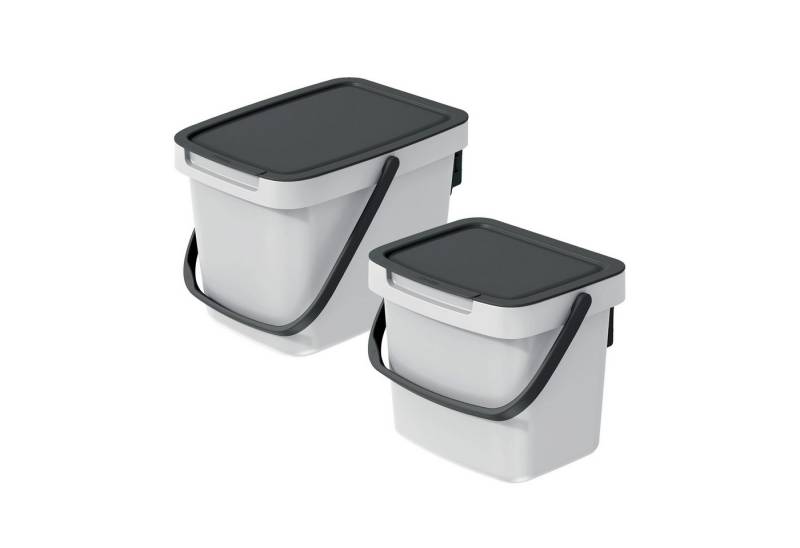 VidaAtHome.de Mülleimer Q-SYSTEMA Abfalleimer-Set 3 Liter + 6 Liter von VidaAtHome.de