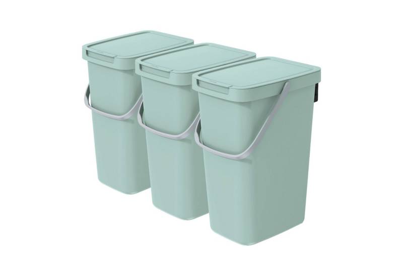 VidaAtHome.de Mülleimer Q-SYSTEMA Abfalleimer-Set 3 x 12 Liter von VidaAtHome.de