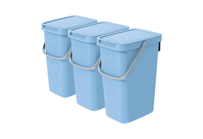 VidaAtHome.de Mülleimer Q-SYSTEMA Abfalleimer-Set 3 x 12 Liter von VidaAtHome.de