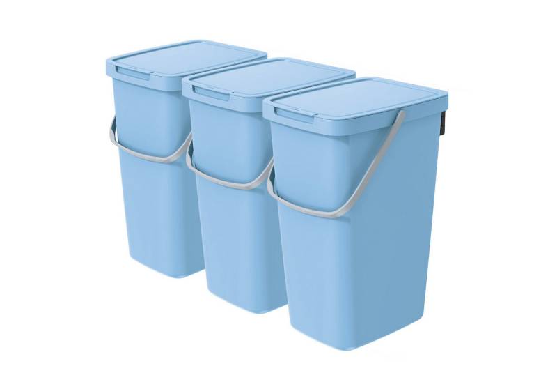 VidaAtHome.de Mülleimer Q-SYSTEMA Abfalleimer-Set 3 x 20 Liter von VidaAtHome.de