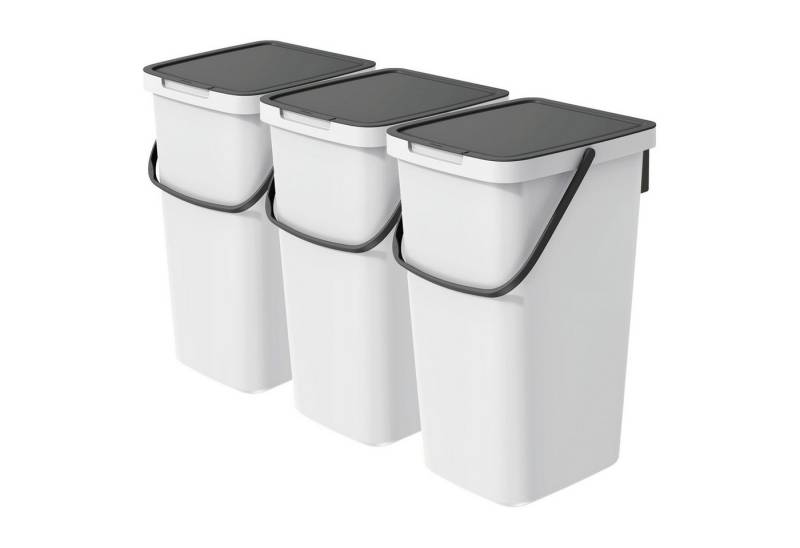 VidaAtHome.de Mülleimer Q-SYSTEMA Abfalleimer-Set 3 x 25 Liter von VidaAtHome.de