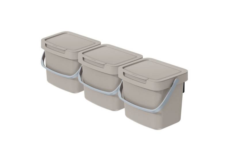 VidaAtHome.de Mülleimer Q-SYSTEMA Abfalleimer-Set 3 x 3 Liter von VidaAtHome.de