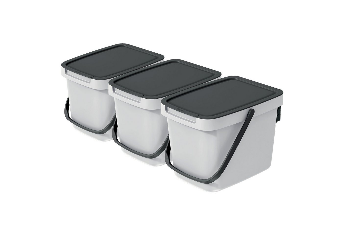 VidaAtHome.de Mülleimer Q-SYSTEMA Abfalleimer-Set 3 x 6 Liter VidaAtHome.de Mülleimer Q-SYSTEMA Abfalleimer-Set 3 x 6 Liter von VidaAtHome.de