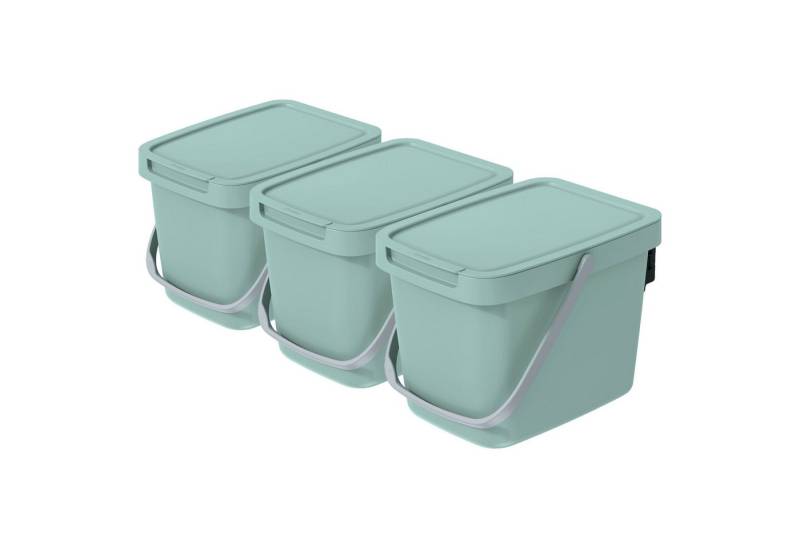 VidaAtHome.de Mülleimer Q-SYSTEMA Abfalleimer-Set 3 x 6 Liter von VidaAtHome.de