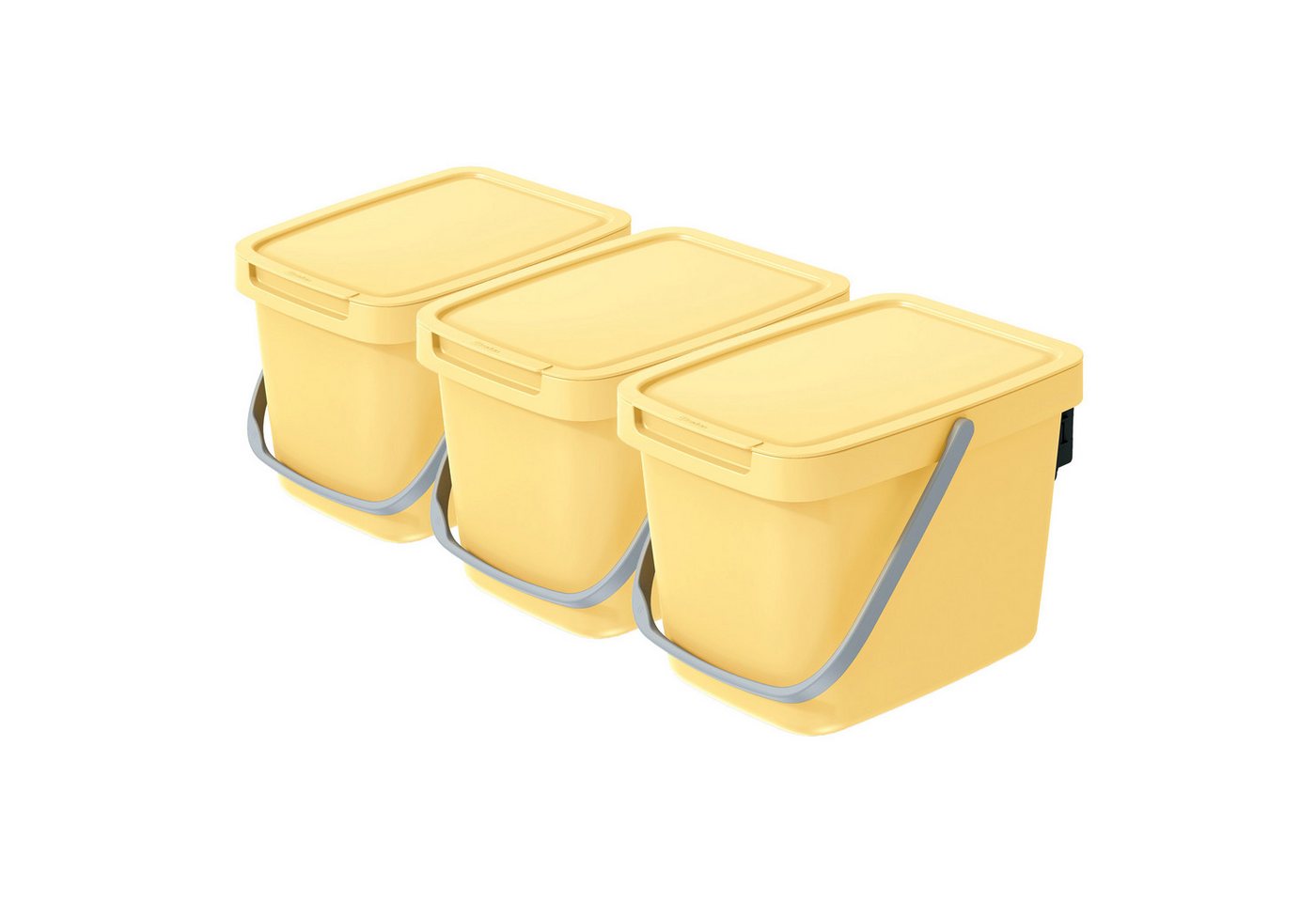 VidaAtHome.de Mülleimer Q-SYSTEMA Abfalleimer-Set 3 x 6 Liter VidaAtHome.de Mülleimer Q-SYSTEMA Abfalleimer-Set 3 x 6 Liter von VidaAtHome.de