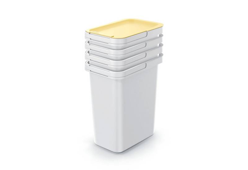 VidaAtHome.de Mülleimer SYSTEMA 4er-Set Abfalleimer à 12 Liter - Sortiereimer von VidaAtHome.de