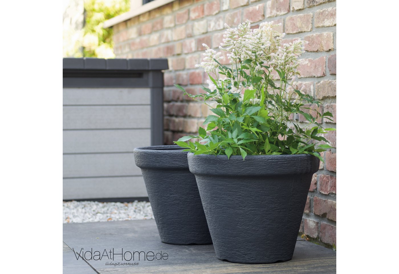 VidaAtHome.de Pflanzkübel Pflanzgefäß KLASSIK ø 40er - 2er Set (Spar-Set, 2x Pflanzgefäß KLASSIK ø 40) von VidaAtHome.de