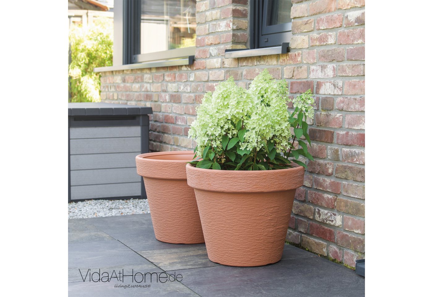VidaAtHome.de Pflanzkübel Pflanzgefäß KLASSIK ø 60er - 2er Set (Spar-Set, 2x Pflanzgefäß KLASSIK ø 60) von VidaAtHome.de
