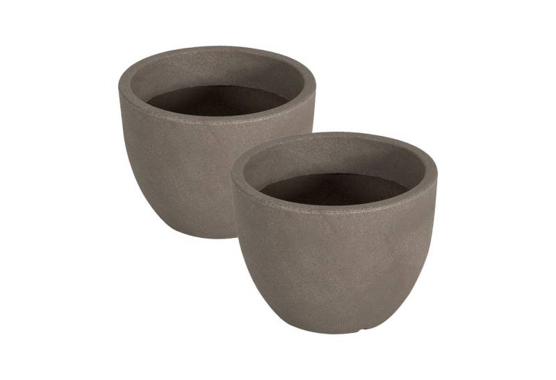 VidaAtHome.de Pflanzkübel Pflanzkübel MILANO ø 50er - 2er Set (Spar-Set, 2x Pflanzkübel MILANO ø 50er), Moderne Pflanzkübel, langlebig, robust & bruchsicher von VidaAtHome.de