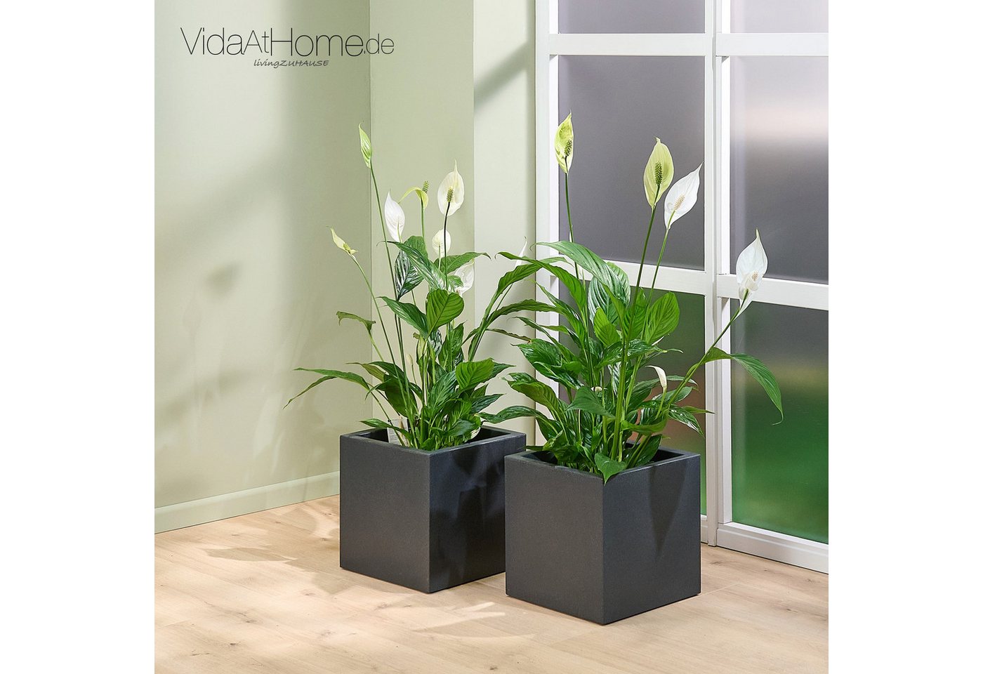 VidaAtHome.de Pflanzkübel Pflanzkübel QUBO 30 - 2er Set (Spar-Set, 2x Pflanzkübel QUBO 30) von VidaAtHome.de