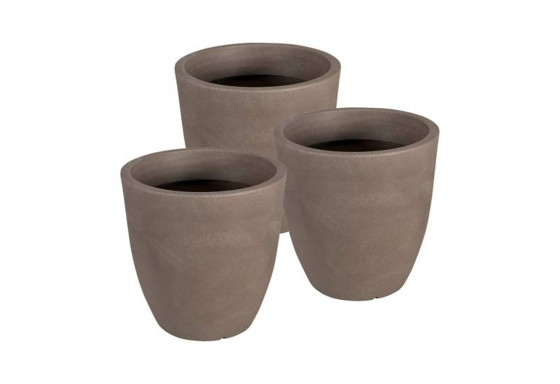 VidaAtHome.de Pflanzkübel Pflanzkübel VERONA ø 40er - 3er Set (Spar-Set, 3x Pflanzkübel VERONA ø 40er), Frostsicher, UV-beständig, wasserdicht, robust & langlebig von VidaAtHome.de